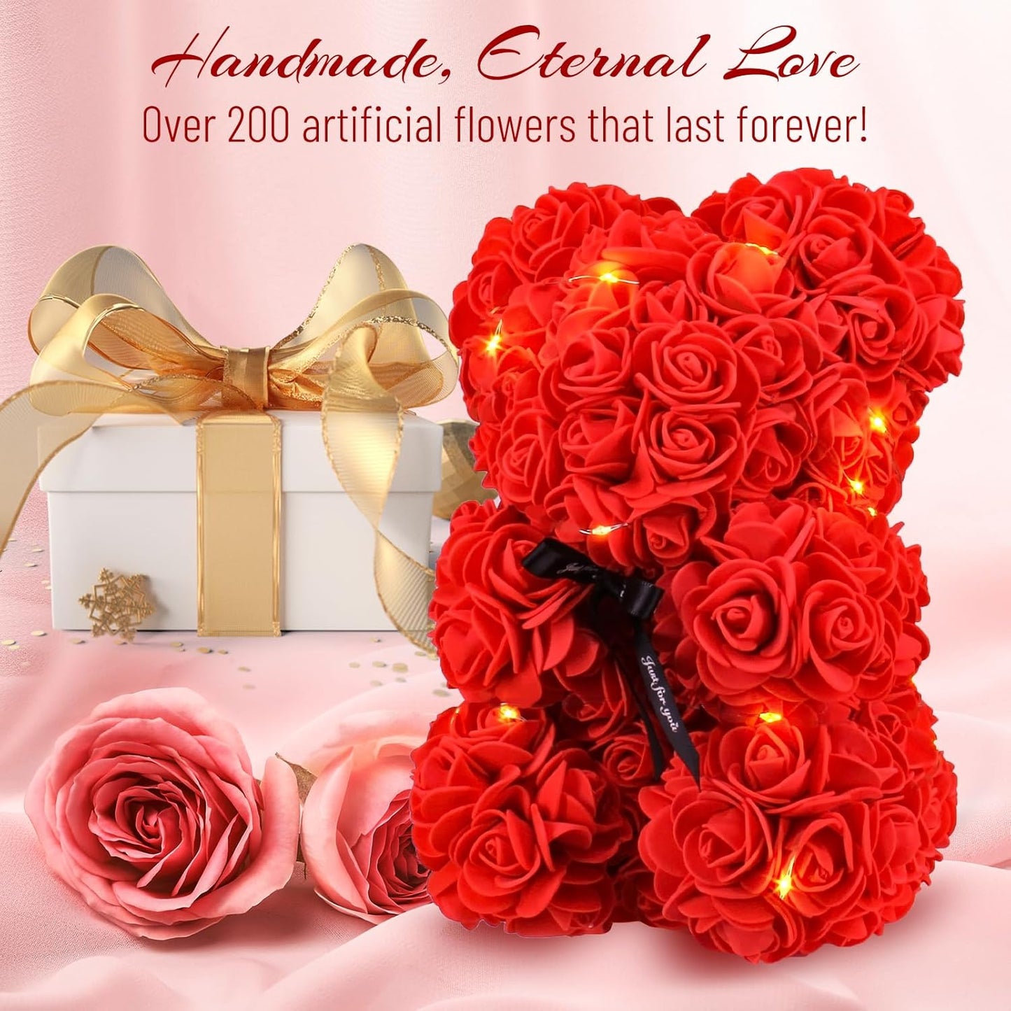 The Velvet Bear™ Eternal Rose Bear