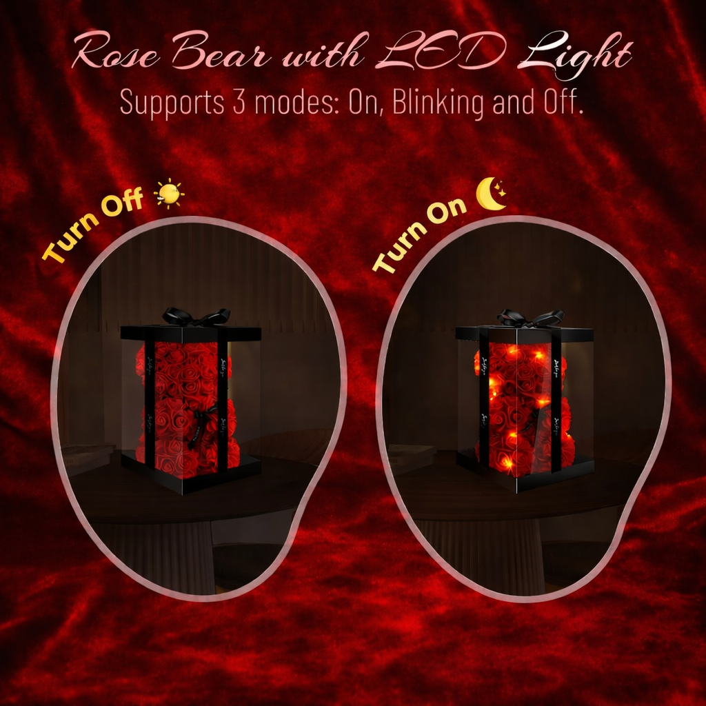 The Velvet Bear™ Eternal Rose Bear